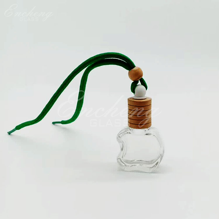 汽車(chē)香水掛飾瓶帶繩蘋(píng)果瓶玻璃瓶廠家